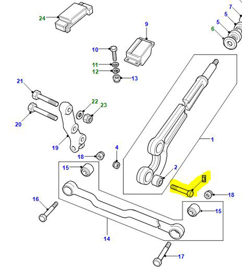 BOLT RADIUS ARMS BH116187