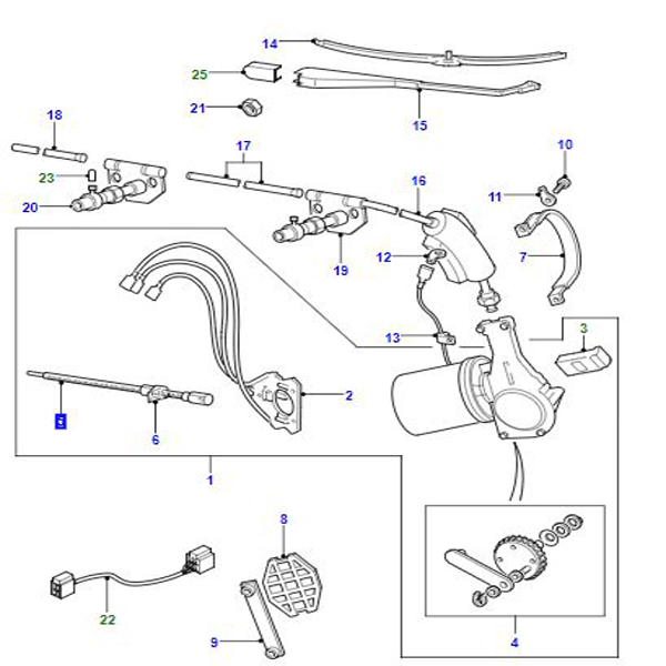 CABLE WINDOW WIPERS LATE DEF           DLE000010G