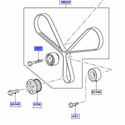 BOLT M8 X 75MM  TIMING GEAR LR006027