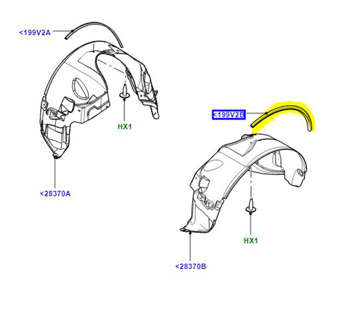 INNER WHEELARCH SEAL LHF FL2         LR026342