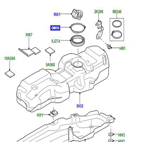 FUEL PUMP RETAINING CLIP  WFG000033
