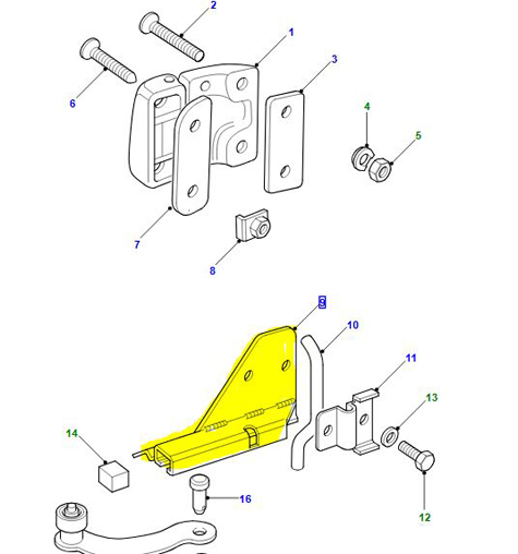 DOOR CHECK STRAP BRACKET LH DEFENDER MWC5019