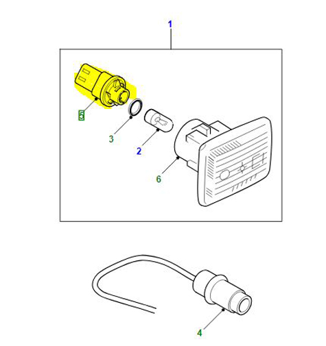 BULB HOLDER SIDE REPEATER F/L – DEF  YPY100220