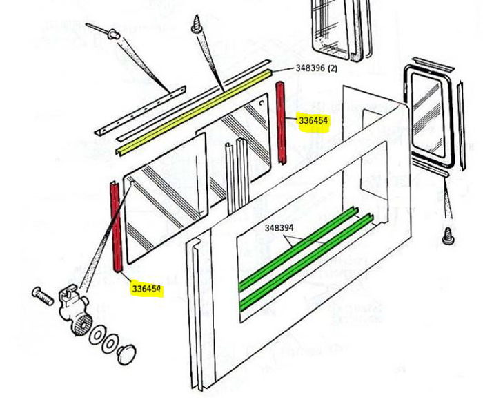 WINDOW FRAME REAR CHANNEL S11/111  336454
