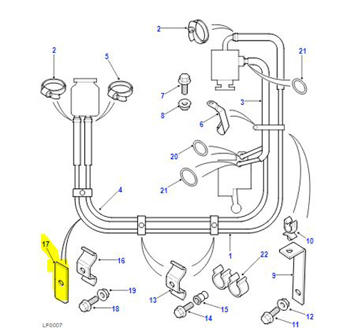 POWER STEERING PIPE RETAINING PLATE  NRC8405