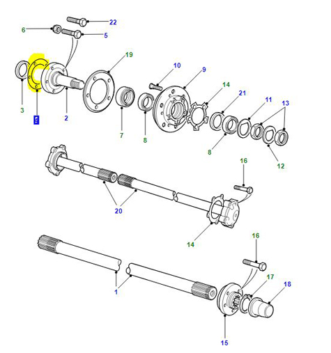 GASKET REAR STUB AXLE ABS RRC GA>              FTC3650
