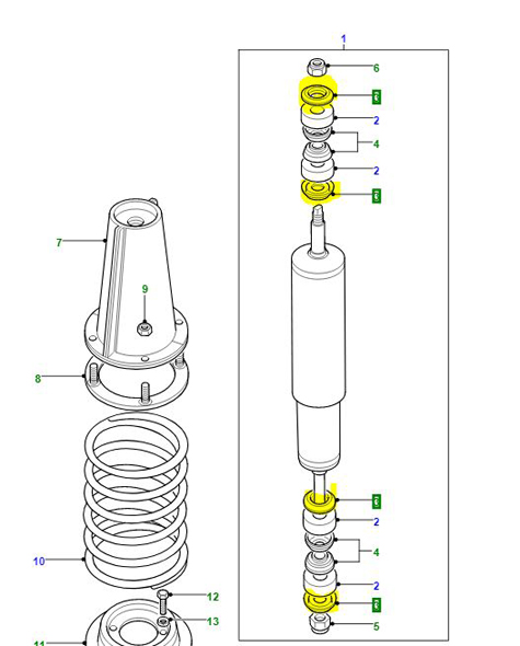 SHOCK WASHER OUTER REAR LWB S111/DEF  RYF500240