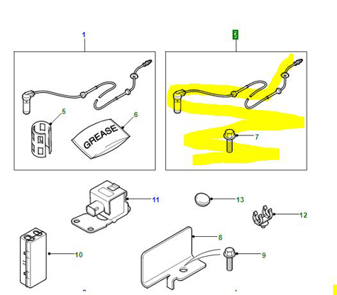 ABS SENSOR KIT FRONT FREELANDER 2A SSW000010