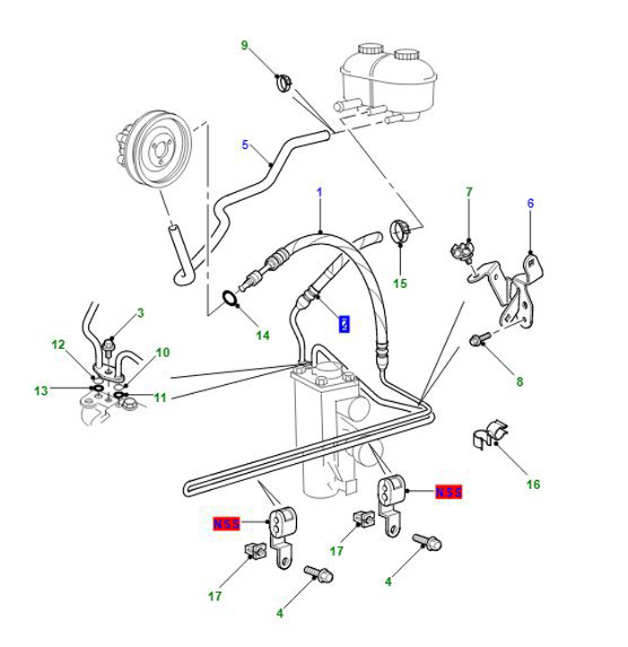PIPE ASSEMBLY POWER ASSISTED STEERING     QEP105501