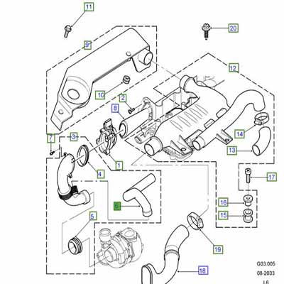 AIR CLEANER HOSE ASSY TD4 FREELANDER           STC4559