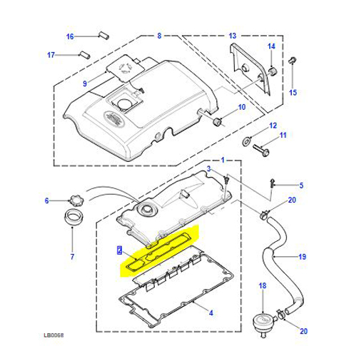 OIL SEPARATOR GASKET TD5 DIS11/DEF              ERR7155