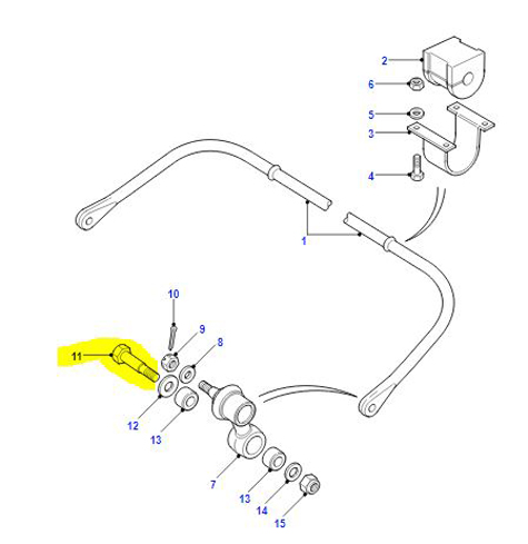 ANTI ROLL BAR SHOULDER BOLT DEF 110  RYG501490