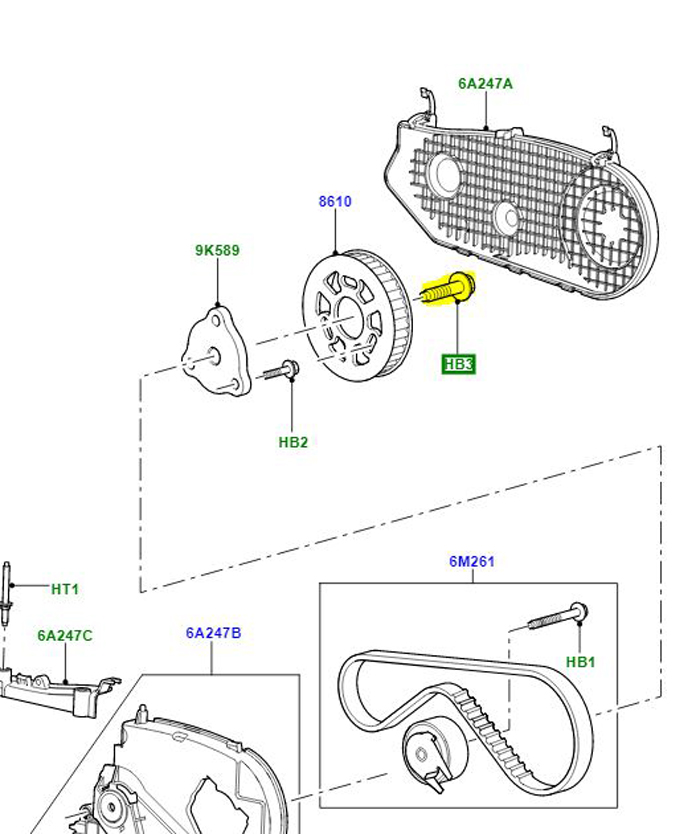 BOLT  TIMING GEAR LR010530