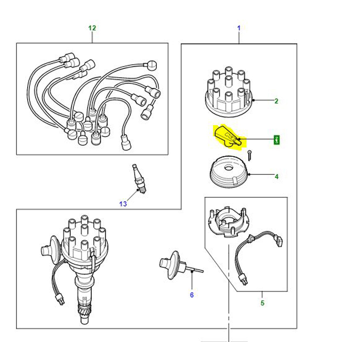 ROTOR ARM V8 ELECTRONIC ALL MODELS STC1857G