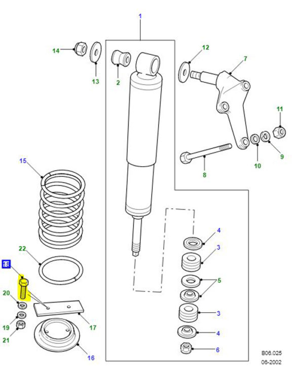 BOLT M10 X 25MM FULLY THREADED SH110251L