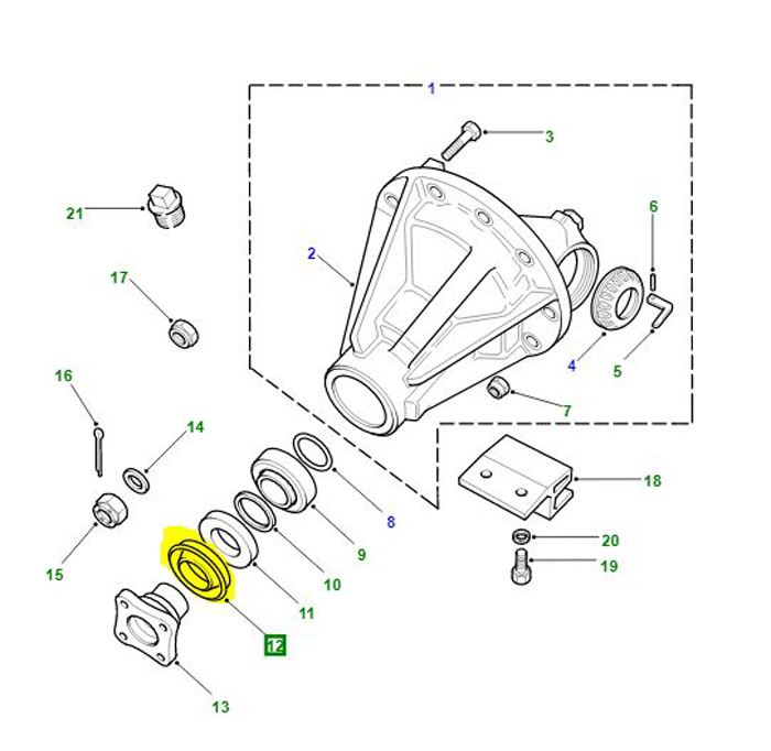 MUDSHIELD FRONT+REAR DIFF FLANGE      FRC8154