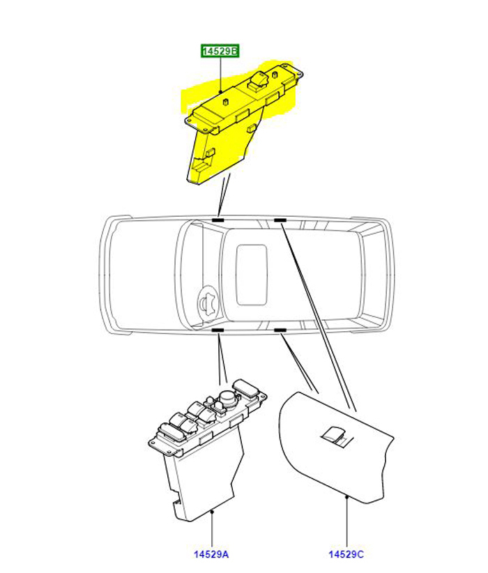 SWITCH – WINDOW PASSENGERS DOOR LR012038