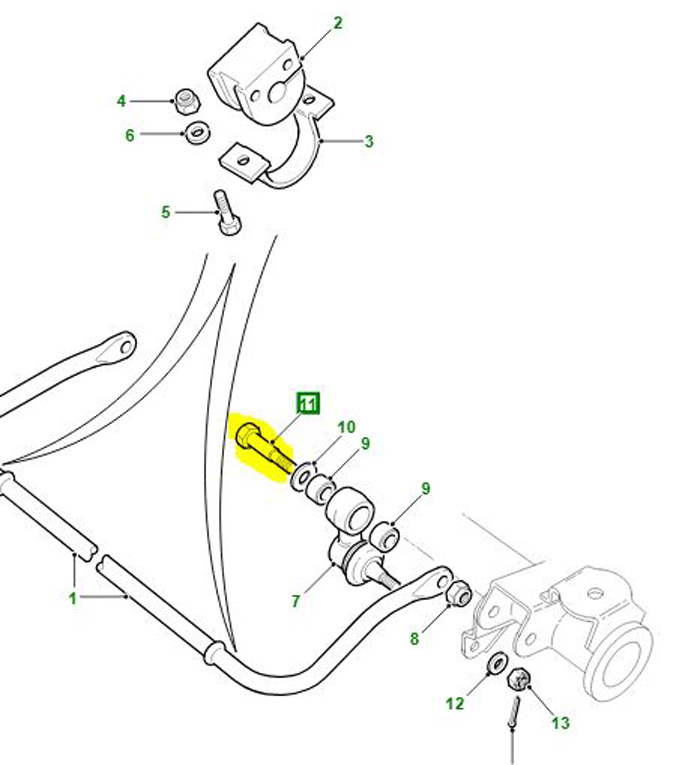PIN ANTI ROLL BAR RYG501480