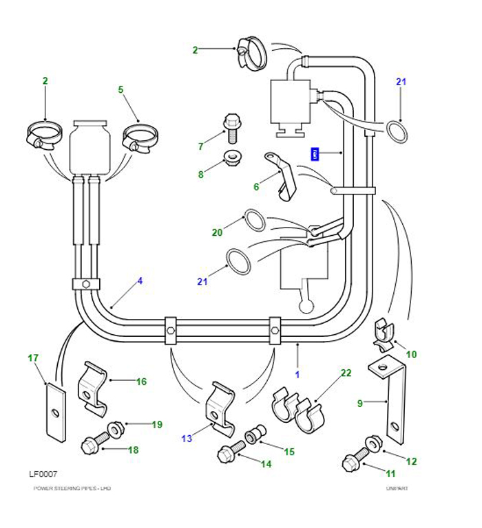 HOSE PUMP TO STEERING BOX  QEP105770