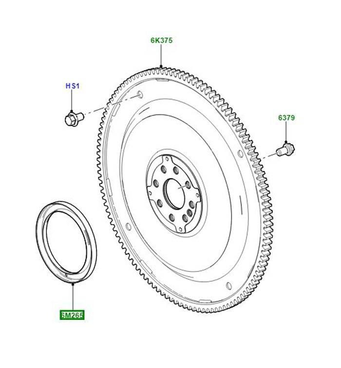 TRIGGER WHEEL – CRANKSHAFT TIMING CPS – TRIGGER PULLEY LR005254