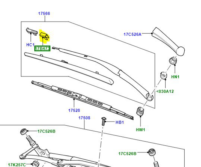 CLIP WIPER ARM DKI000010
