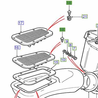 SCREW AIR INTAKE AB608088