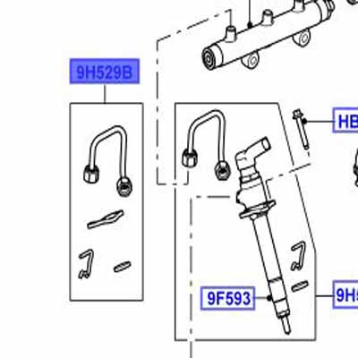 FUEL INJECTION PIPE KIT 2 + 5  LION DIESEL LR004567