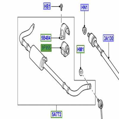 BARRE STABILISATRICE ARRIÈRE BUSH LR015336
