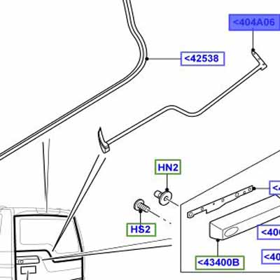 WEATHERSTRIP – TAILGATE UPPER. LR044313