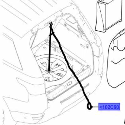 KIT – SPARE WHEEL CARRIER LR057367