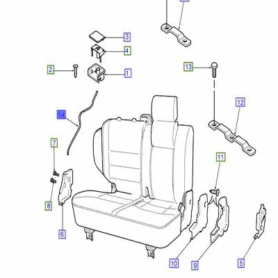 CABLE-REAR SEAT SQUAB RELEASE LARGE HWF100260