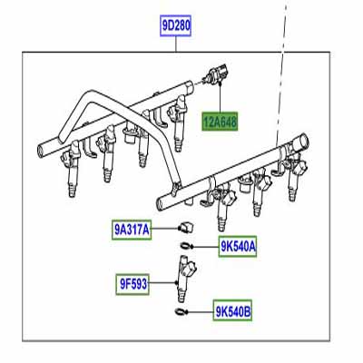SENSOR – ENGINE COOLANT TEMPERATURE FUEL RAIL LR000291