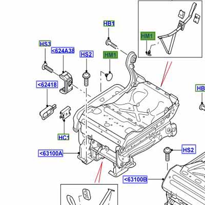 RIVET REAR SEAT BASE LR000725