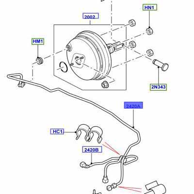HOSE TUBE – VACUUM BRAKE SERVO LR018329