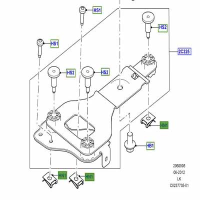 NUT NUT "U" SPRING, M6 X 0.7 – 4 LR027995
