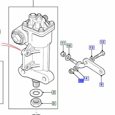 NUT – HEX. NYLOC, 7/16UNF STEERING BOX NY607041L