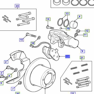SET-PAD FRONT BRAKE SYSTEM  SFP500180G