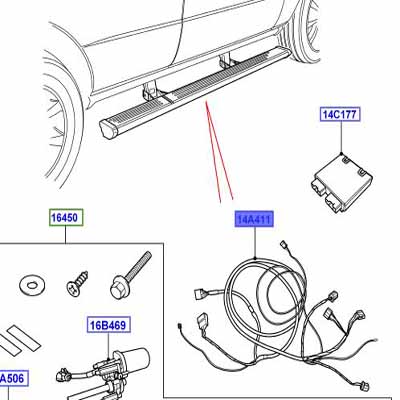 WIRING HARNESS DEPLOYABLE SIDE STEPS VPLMV0080