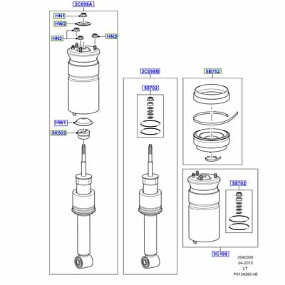 SHOCK ABSORBER – FRONT COMPLETE ASSEMBLY LR041108