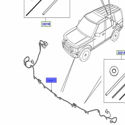 WIRE WITH FRONT PARKING AID, WITH FRONT FOG LAMPS, LESS CAMERA SYSTEM, REAR VIEW CAMERA-FIXED LR021051