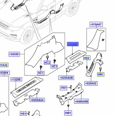 PLATE – DOOR SCUFF REAR RIGHT HAND LR043337