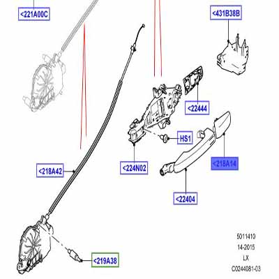 CAP – DOOR LOCKING MECHANISM LR068335