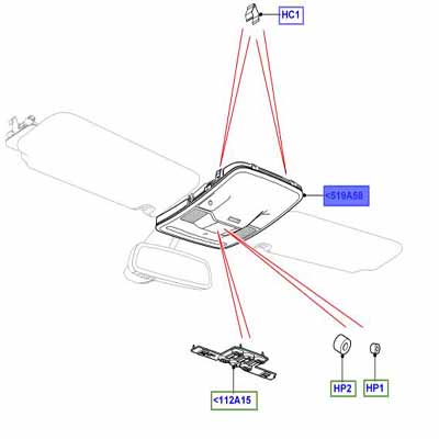 CONSOLE – OVERHEAD LR070755
