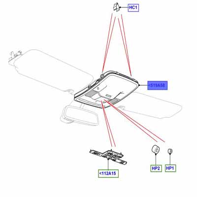 CONSOLE – OVERHEAD LR079379