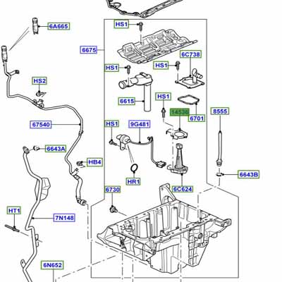 BRACKET OIL PAN RETAINER LR086422