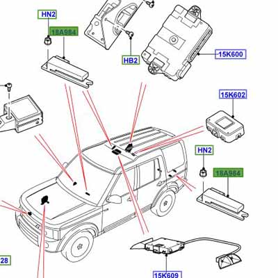 AERIAL WITH KEYLESS START, WITH KEYLESS ENTRY/START – PASSIVE LR012709