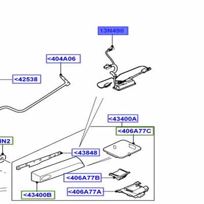 WIRE WITH MICRO SWITCH, HANDLE, FOR TAILGATE LESS CAMERA SYSTEM LR015457 LR071910