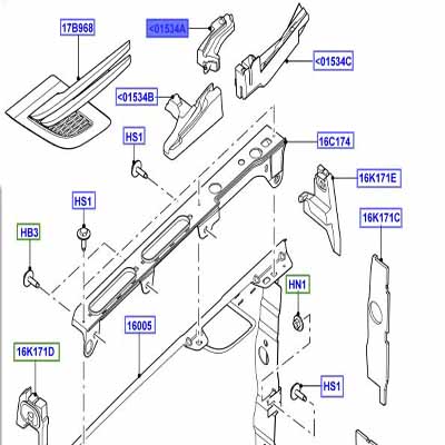 INSULATOR LEFT HAND FRONT FENDER LR042980