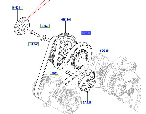 BELT ACCESSORY DRIVE LR060071 NOW LR186377