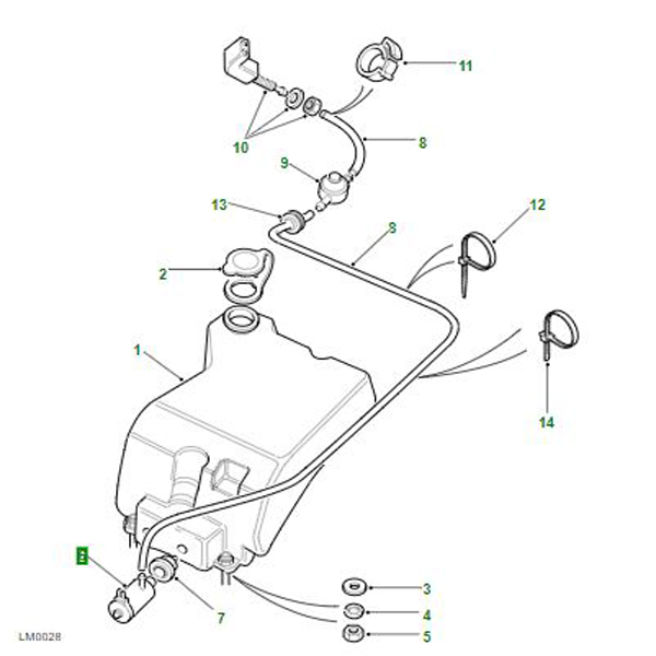 PUMP ASSEMBLY WINDSCREEN WASH DMC100550